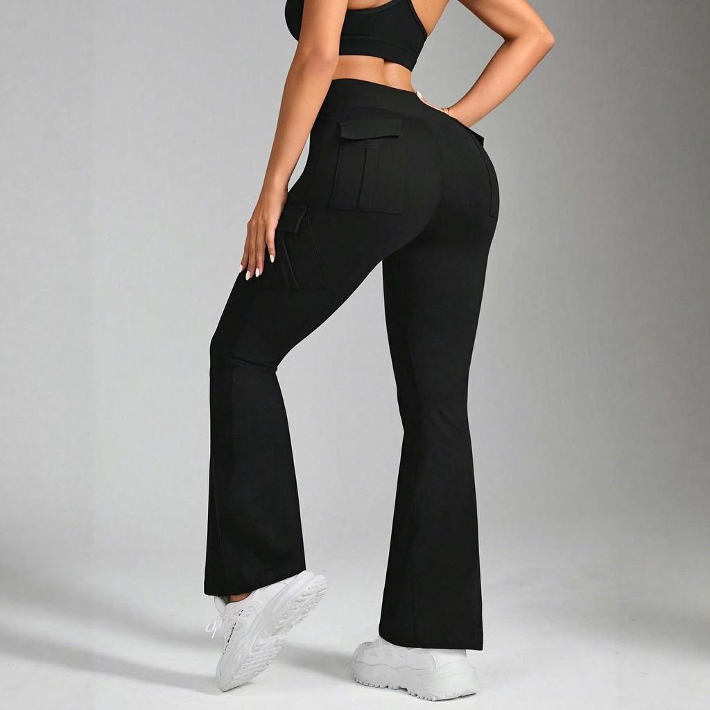 Damen Stretch-Cargohose mit tiefen Taschen und schmaler Passform für Büro und Freizeit