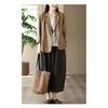 Women S Vintage Casual Blazer Jacket Turn Down Collar Cotton Linen