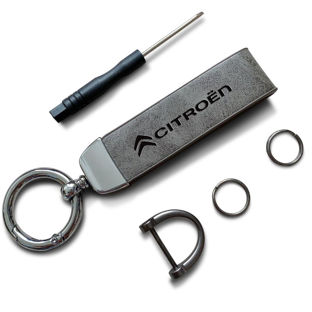 Maillard Colour Keychain Car Logo Key Chain For Citroen C5X e-C4 X e-C3 C4 C3 C5 AIRCROSS C-Elysee C-Crosser C4 Cactus Berlingo