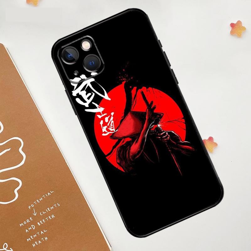 Japanese Bushido Samurai Case For iPhone 13 12 11 14 15 16 Pro Max Mini XR XS X Plus Silicone Bumper Cover Capa