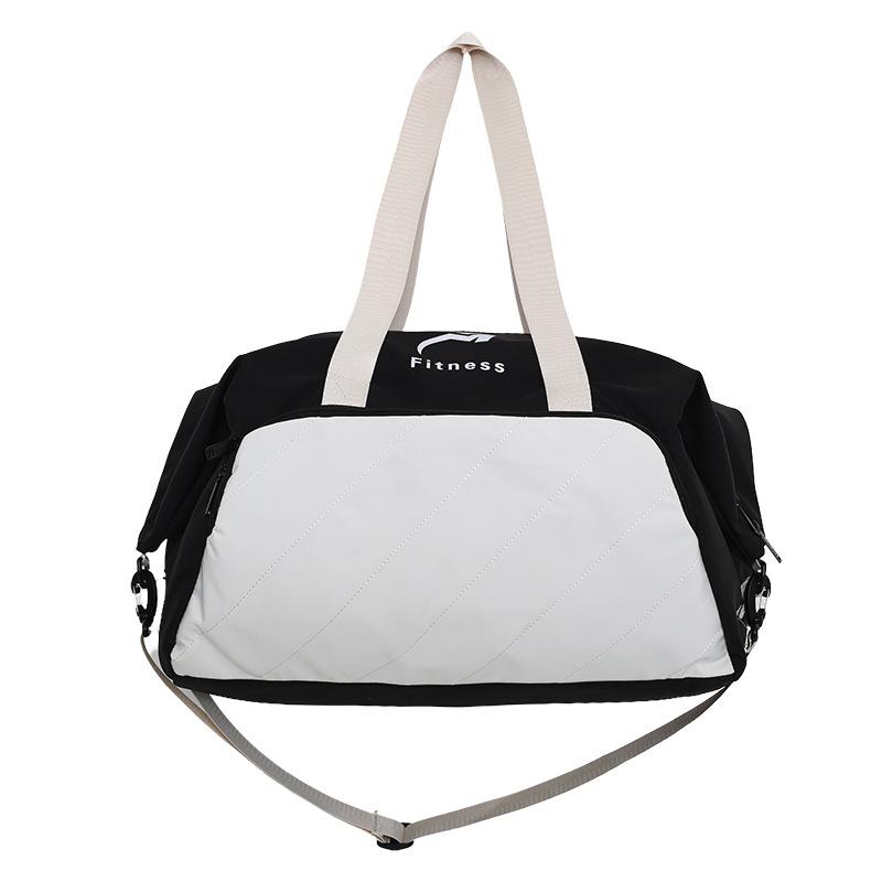 Men's and Women's Football Simple Casual Contrasting Color Hand Luggage Bags for Going Out and Multi-pocket Classified Travel Bags