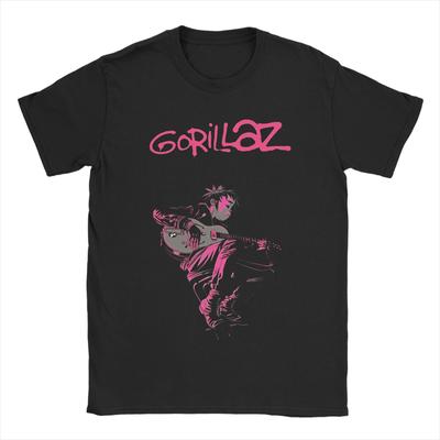 Men T-Shirts Gorillazs Band Casual Cotton Tee Shirt Short Sleeve  T Shirts Crewneck Clothing Gift Idea