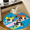 Powerpuff Girls Office Carpet Chair Mats for Desk, Non-Slip Floor Protector, Cute Cartoon Design, Suitable for Home Office Living Room Bedroom Kitchen