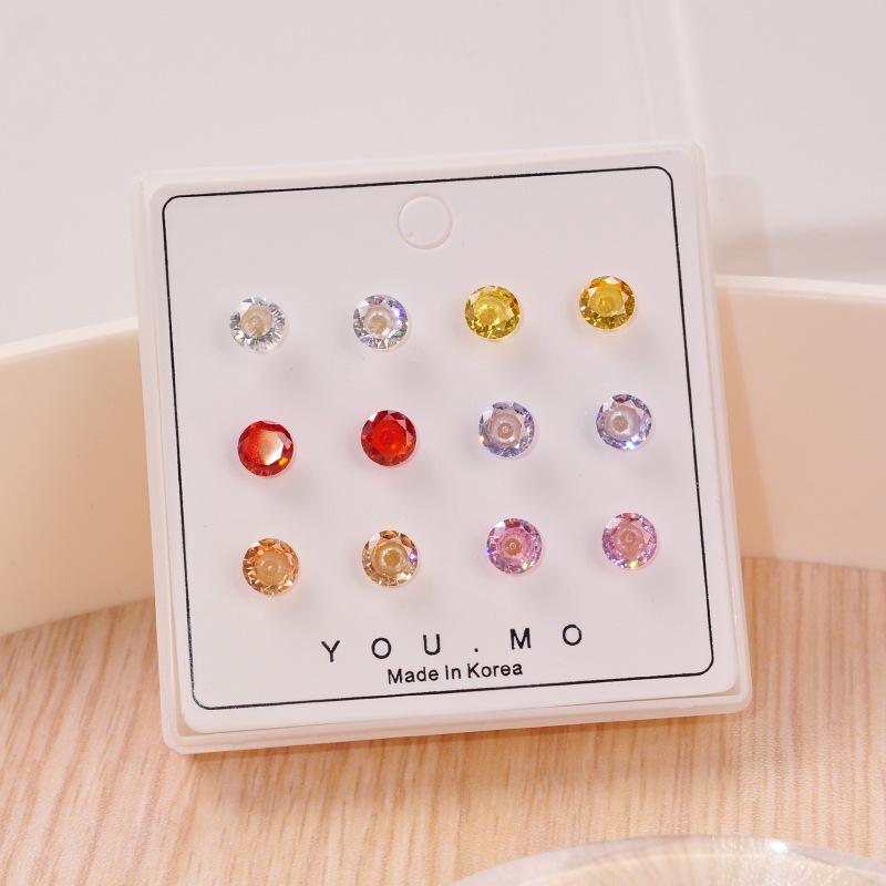 

Серьги-пусеты Yumo с ярким цирконом для женщин - Супер блестящие, Универсальные, Гипоаллергенные, Подходят для пирсинга