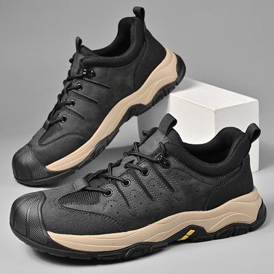 Men's Genuine Leather Hiking Boots Outdoor Sneakers Casual Shoes