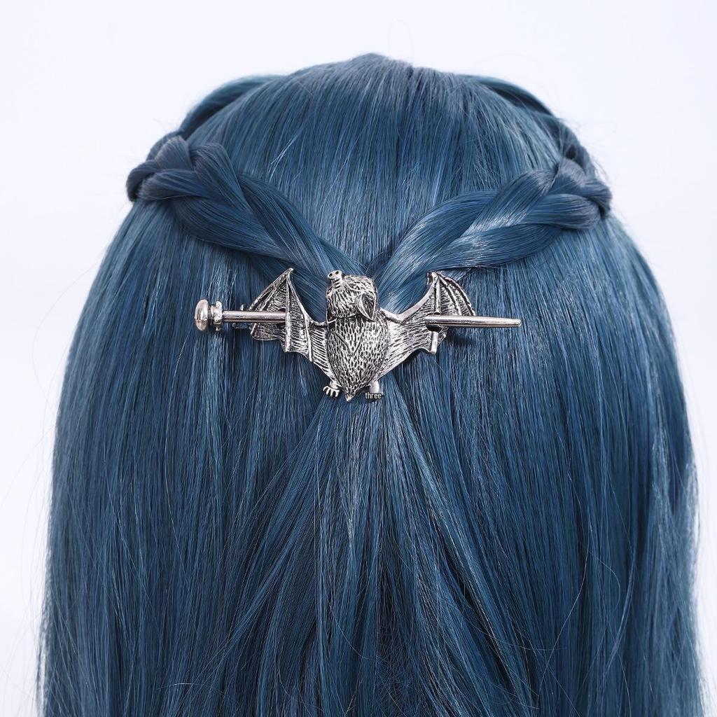 Wikingowski gotycki wsuwka do włosów z nietoperzem: Celtycki węzeł patyczek do włosów i nordycki dodatek na imprezę