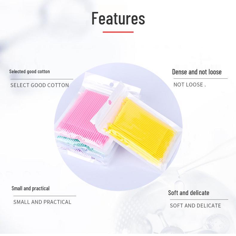 Lash Cleaning & Makeup Removal Swabs: Eyelash Perming, Tattooing, & Eyeliner Brush Tool