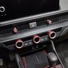 7Pcs Console Air-Condition Adjust knob Red Trim Cover For Honda CRV CR-V -24