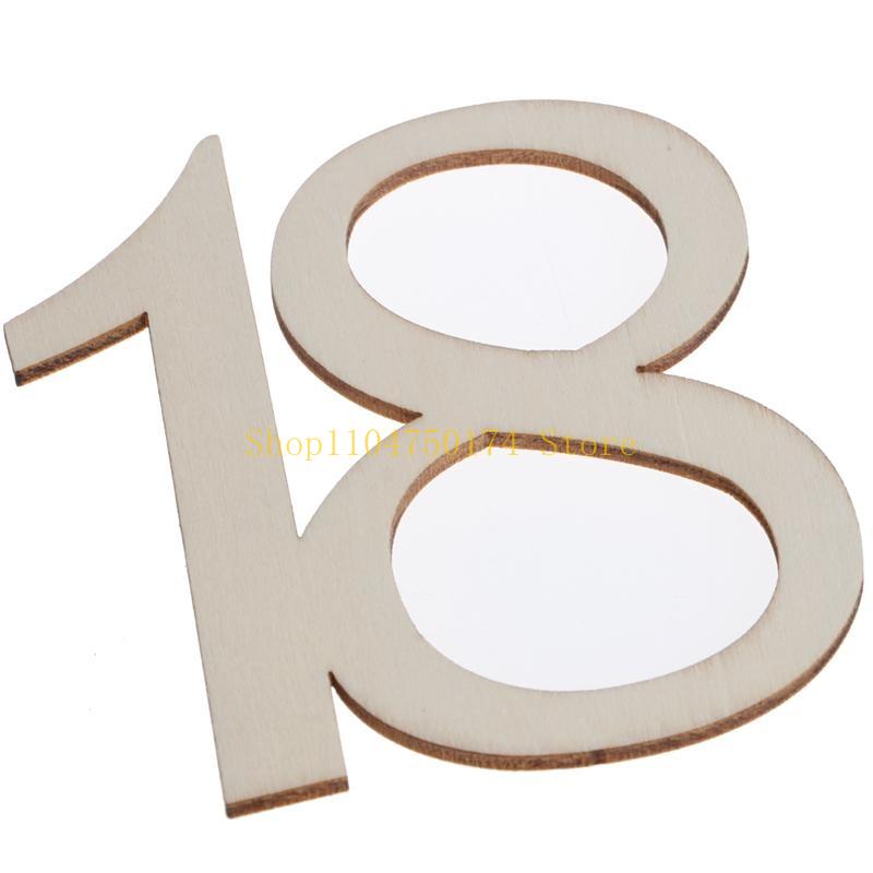 10 Pieces Wooden Table Numbers Table Numbers 11-20 Wooden Numbers with Holder Base Standing Wooden Wedding Decorations Top Sale