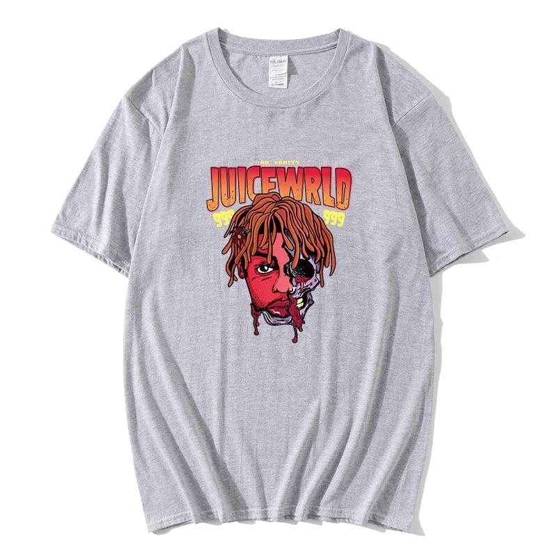 T-Shirt Rap Men'S Cool Street Fashion Trend T-Shirt Pattern Print T-Shirt Hip-Hop Top T-Shirt