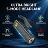 LED Hanging Ear Headlight USB Charging Motion Sensor with 5 Modes Detachable Flashlight for Fishing, Running, and Maintenance Work