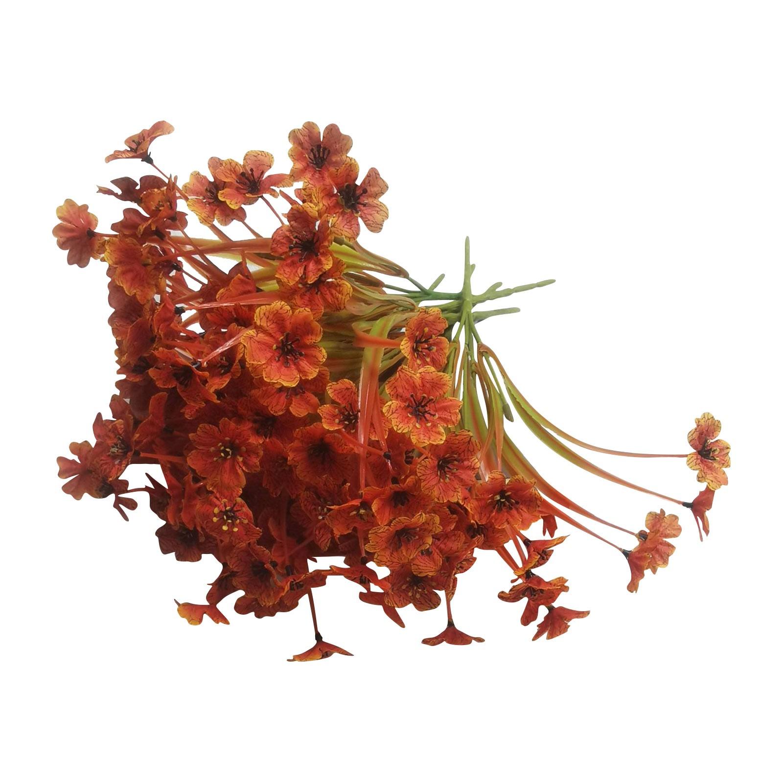 

10 искусственных цветов, осеннее украшение для дома, неувядающие осенние украшения для крыльца, горшечные украшения, праздничные вечеринки, семейные цветы One Size