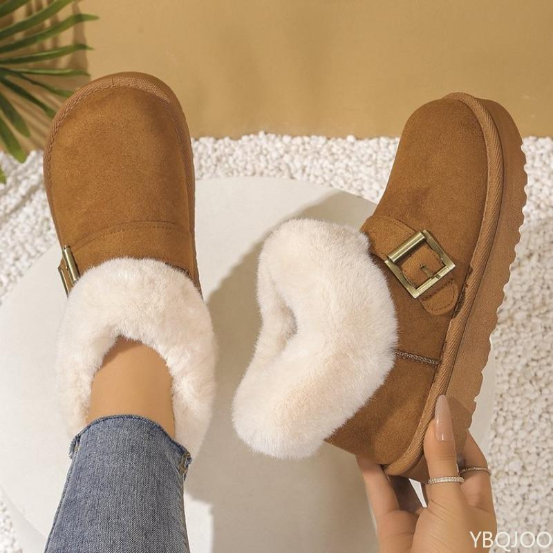 Women autumn winter new lace up soft soled casual warm cotton shoes Fashionable versatile thick soled women snow boots