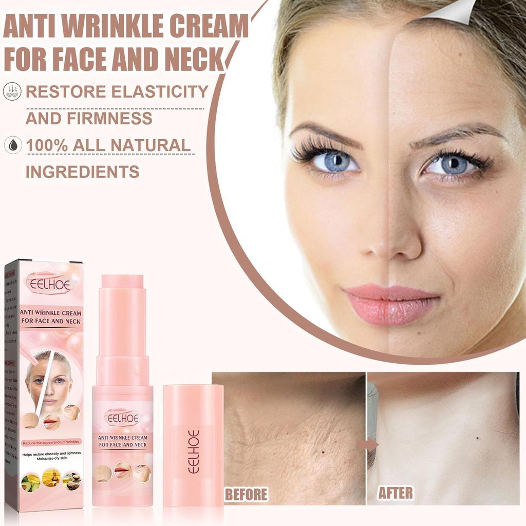 Anti-aldring Kremstift Reduserer Fine Linjer i Ansiktet Reparerer Huden Hydrerende Pleiekremstift Oppstrammende og Anti-aldring