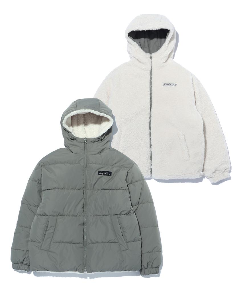 RAYFIKERS Wool Boa Reversible Dual Padded Jumper Mp4Ju808_Khaki