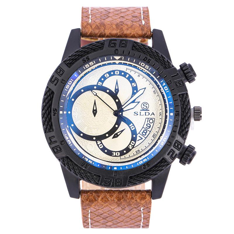 Personality Trend Temperament Men'S Watch Casual Business Belt Quartz Watch Men