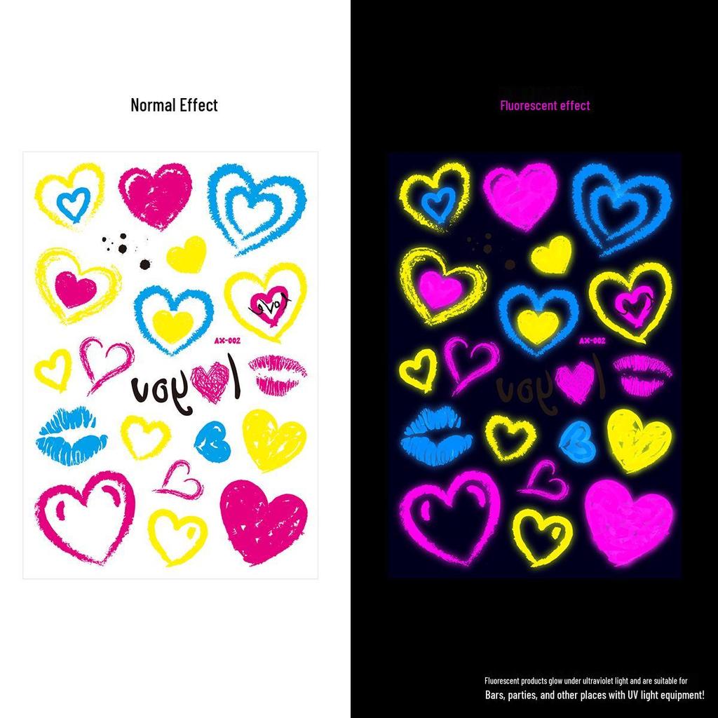 Creative Fluorescent Waterproof Full Arm and Face Tattoo Sticker