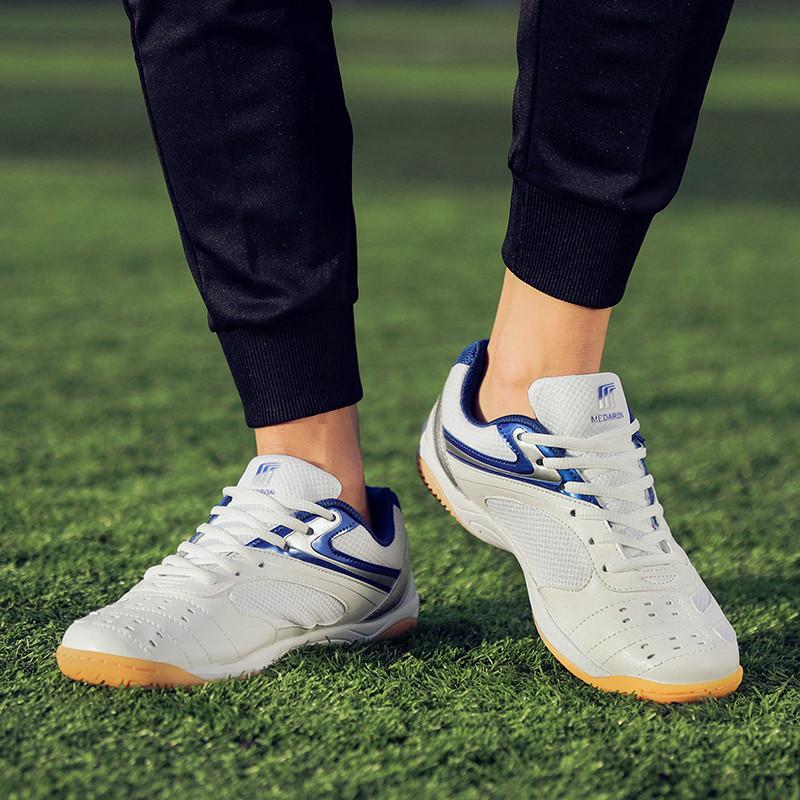 EU35-45 White-Red Breathable Table Tennis Shoes for Men Women Luxury Volleyball Footwears Non-slip Badminton Sport Sneakers