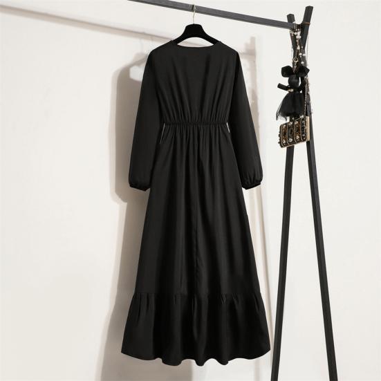 Lady Maxi Dress High Waist Daily Wear Soft Beautiful Big Swing Women Fall Dress Women Garment