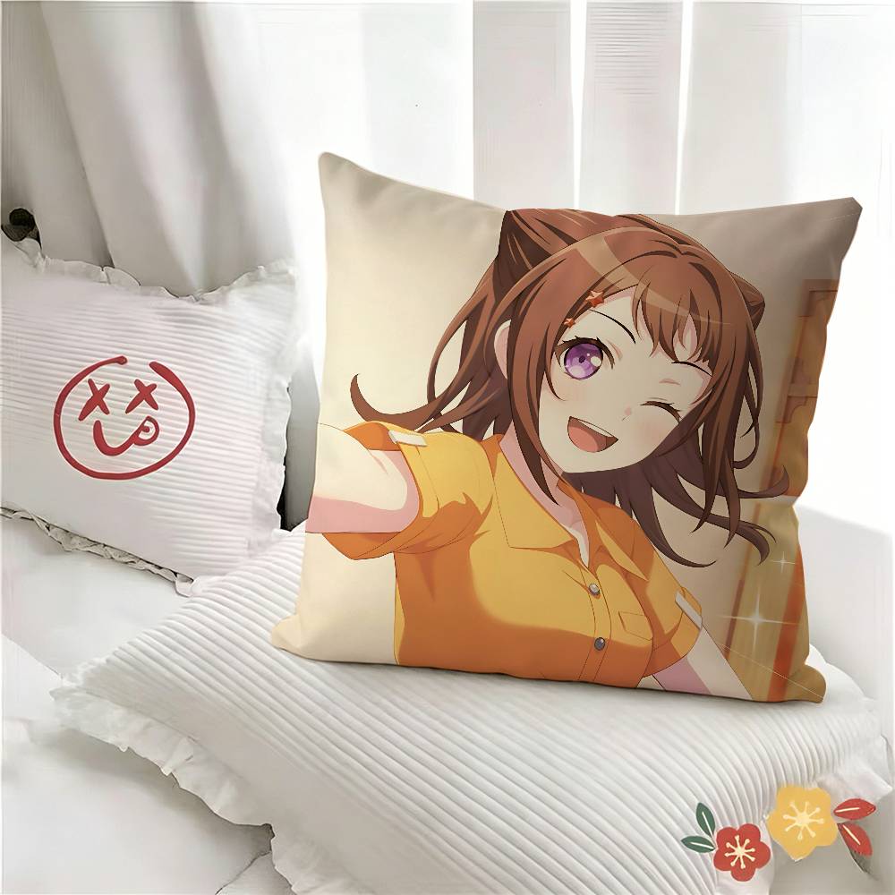 pc Anime Girl Kasumi Toyama Pillow Case Fashion Square Pillowcase Bedroom Sofa Room Ins Decoration Leisure