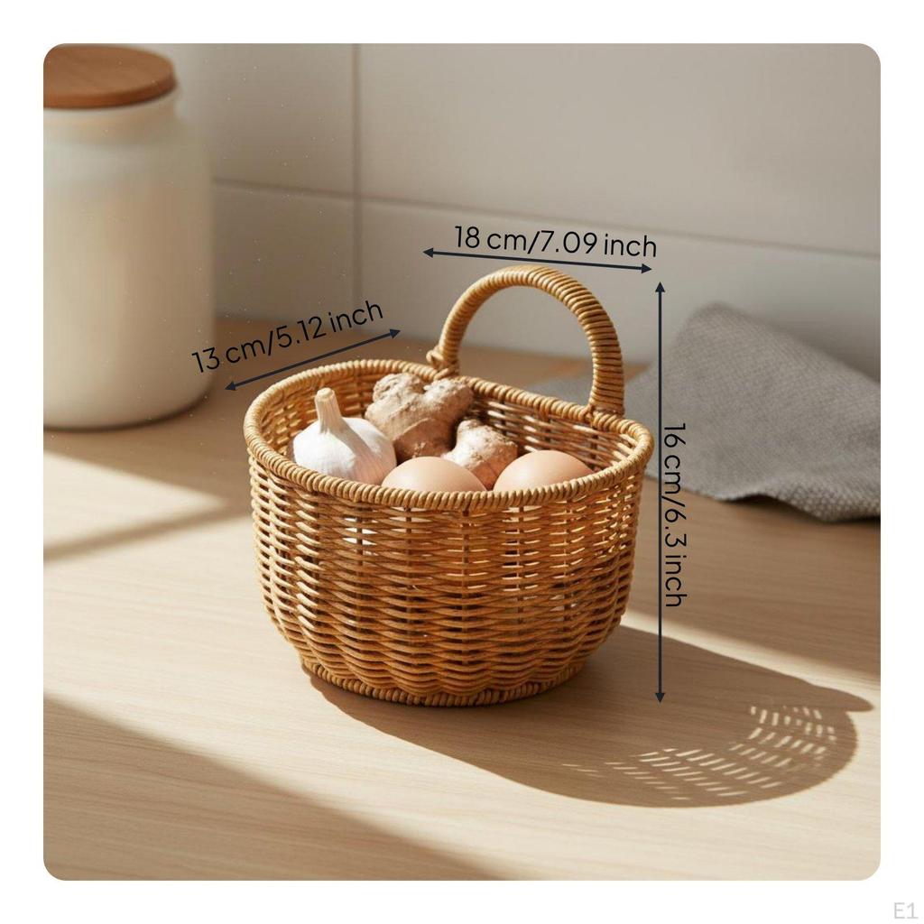 Kitchen Wall Hanging Basket Garlic Storage Holder Versatile Space Saving Organizer