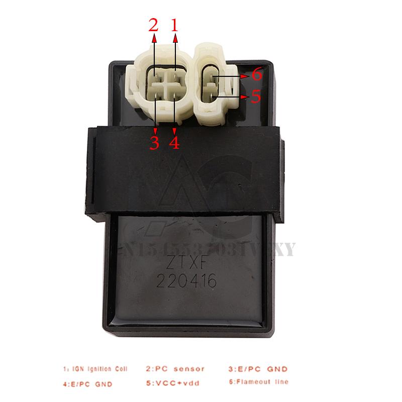 6 Pin Ac Dc Ignition CDI Box for Gy6 125cc 150cc 200cc 250cc ATV Quads Moped Dirt Bike Kart Motorcycle