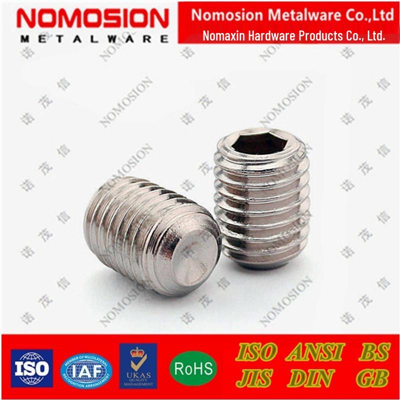 DIN916 316 Stainless Steel Headless Set Screws with Pointed End: M3, M4, M5, M6