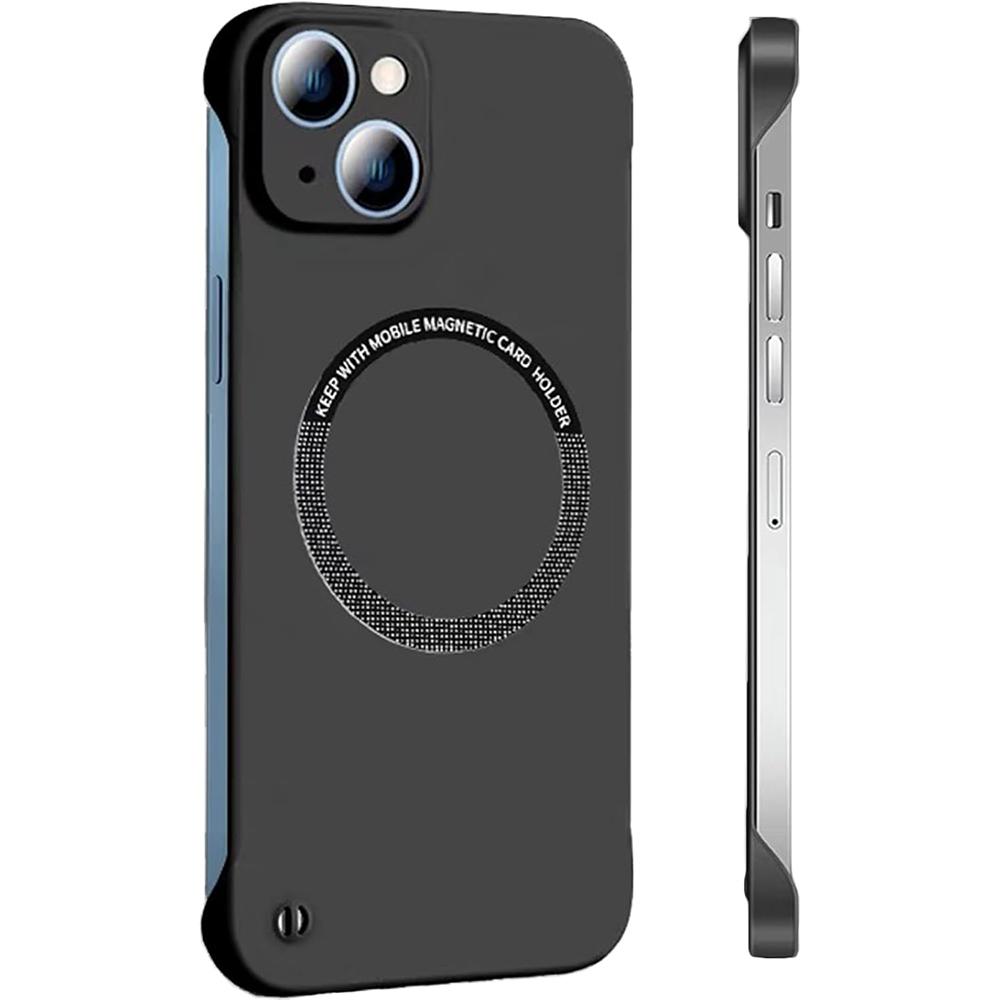 Luxury Borderless Back Cover Case For iPhone 16 15 14 13 12 11 Pro Max Plus Mini Candy Color Matte Shell Strong Magnetic Magsafe