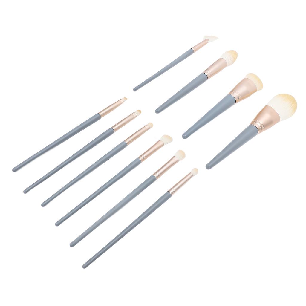 10pcs Makeup Brush Set Fibre   Loose Powder Brush Professional Cosmetic Brush Set for Face Eye