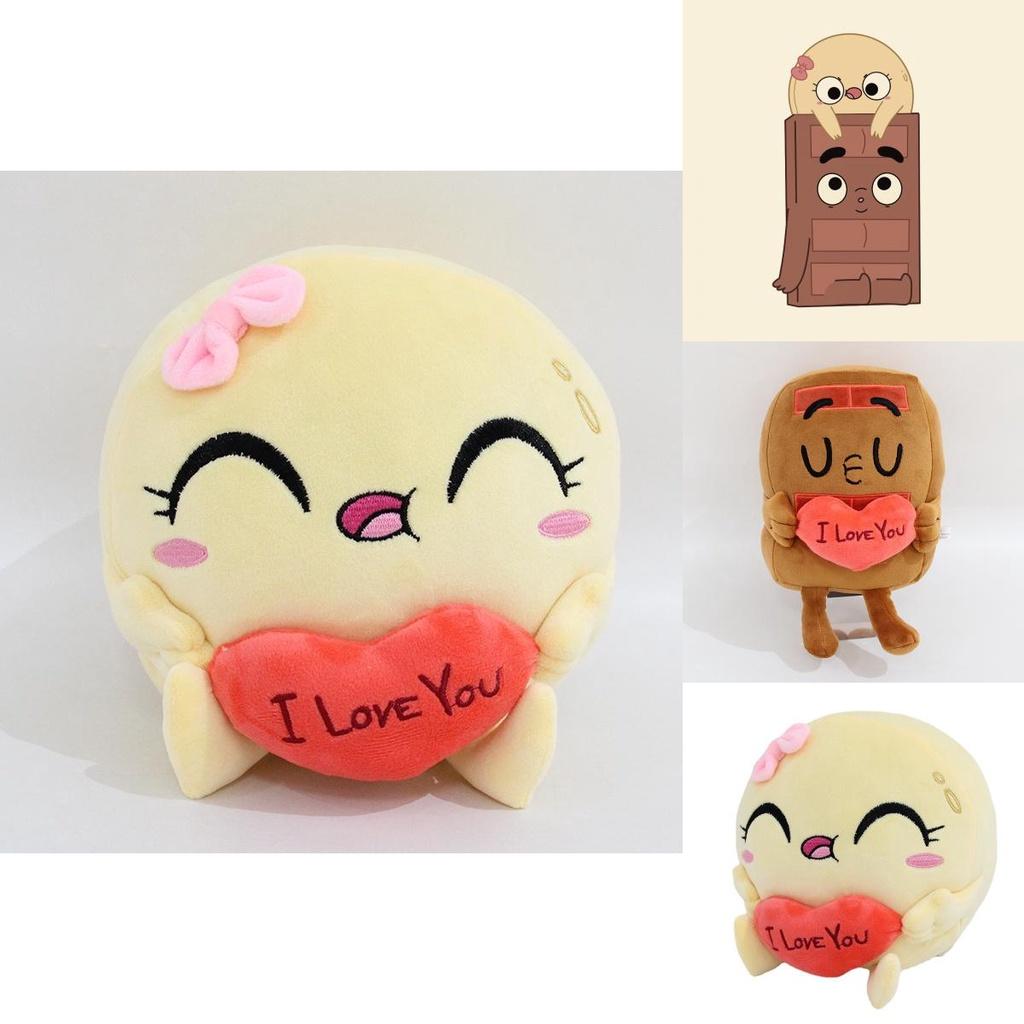 Choco And Pancake Plush Adorable Cartoon Characters In Crystal Super Soft Material