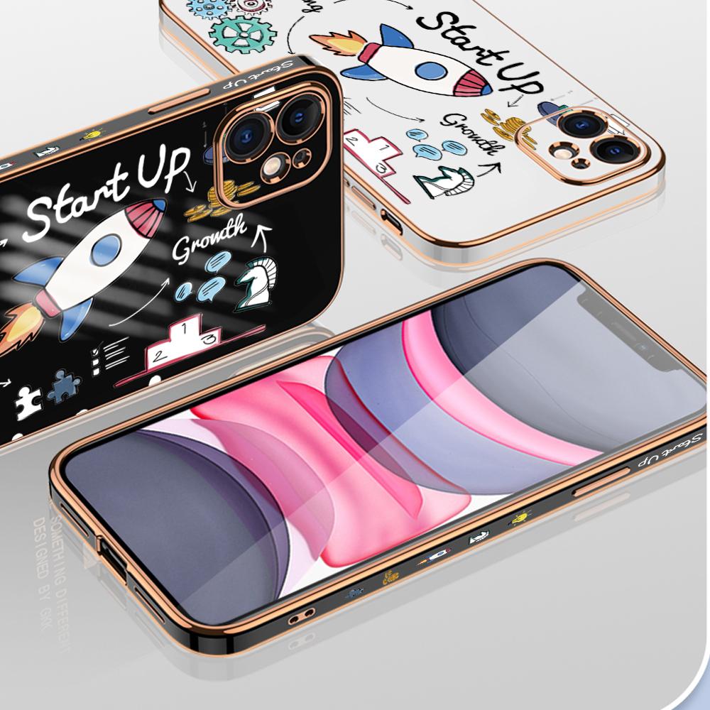 6D Plating Mobile Phone Case for VIVO V27 V23E V25 Y21 Y21S Y02 OPPO A31 A15 Realme 10 C11 8 9 HUAWEI P40 Pro P30 Mate Nova Honor Soft Cover