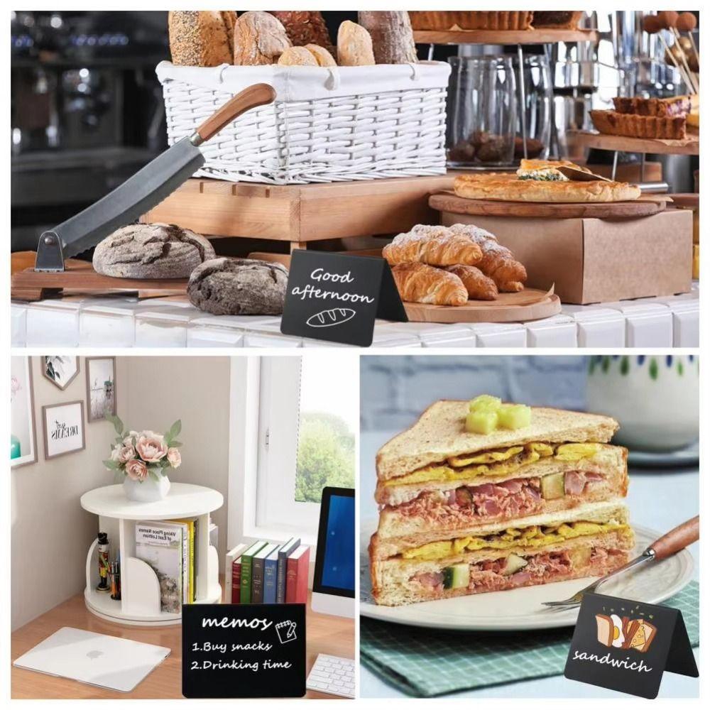12/15/20/25Pcs with 2pcs White Pen Message Blackboard Signs Mini Chalkboard Tags  Party Supplies