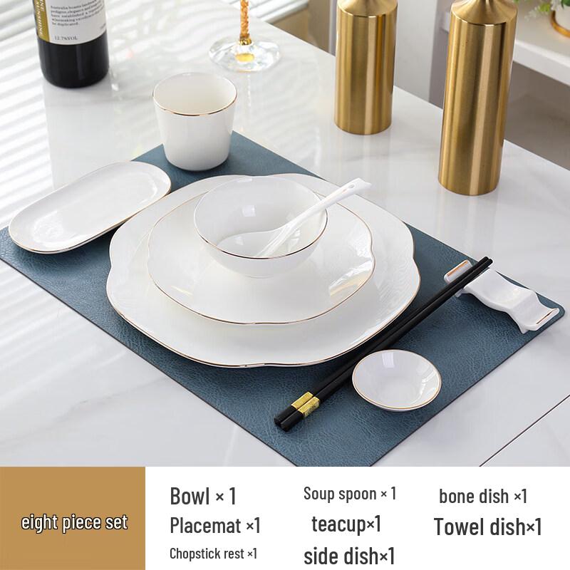 

Chinese Style Ceramic Gold-Rim Dinnerware Set