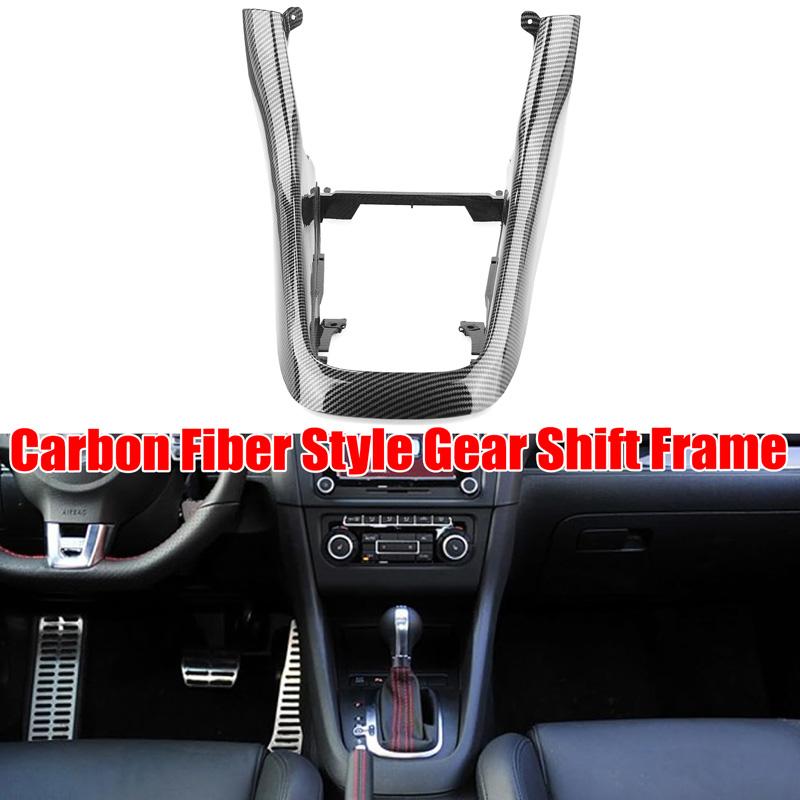 5K0863680 Moldura da Console Central Estilo Fibra de Carbono Painel da Alavanca de Câmbio Moldura de Acabamento Peças Automotivas Para Volkswagen VW Golf MK6 2009-2013