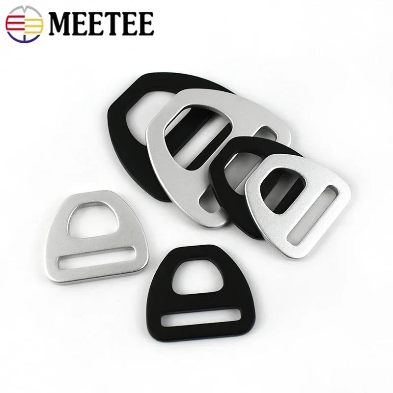 5/10Pcs Meetee 15-38mm Metal Buckle Bag Strap Adjust Buckles Webbing Belt Connector Clasp Pet Collar Hook Hardware Accessories