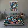 Colorful Dinosaur Illustrations. Bedding Duvet Cover Sets Duvet Covers Pillowcases Gifts (1 * Duvet Cover 2 * Pillowcases, Without Duvet Insert)