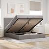 VidaXL Ottoman Bed Frame with Mattress Taupe 180x200 Cm Fabric 3313096