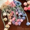 Elegant Floral Tulle Scrunchie With Fringe Detailing Headbands Rope Hair Band For Everyday Styling