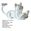 Study Room Cat Figurine Reading Ornament, 3D Printed Desk Decor with Glasses & Book, Multi-Functional Decoration Phone Stand Holder Bookend,