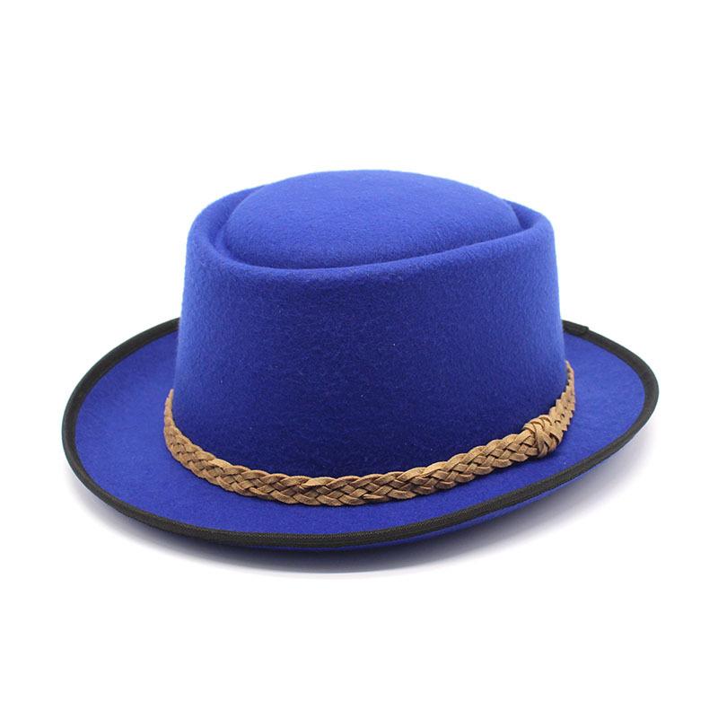 Pfirsichherz Top 9,5 cm Breite Krempe Zylinderhut Ethnischer Stil Accessoires Jazzhut Kaschmir Filzhut Gentleman- und Damenhut