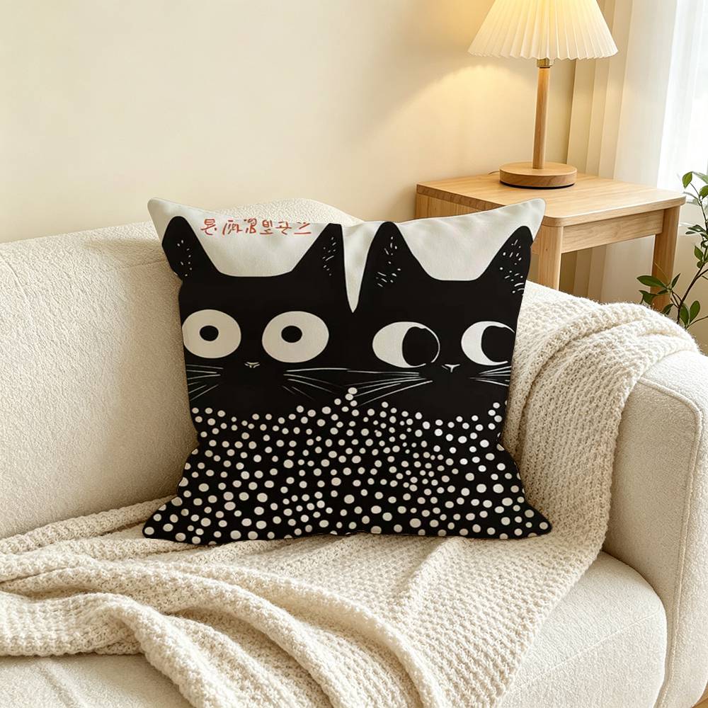 Y-Yayoi Art K-Kusama Square Double-Sided printed Pillow Case Bedroom Bedside Pillow Sofa Cushion Cover