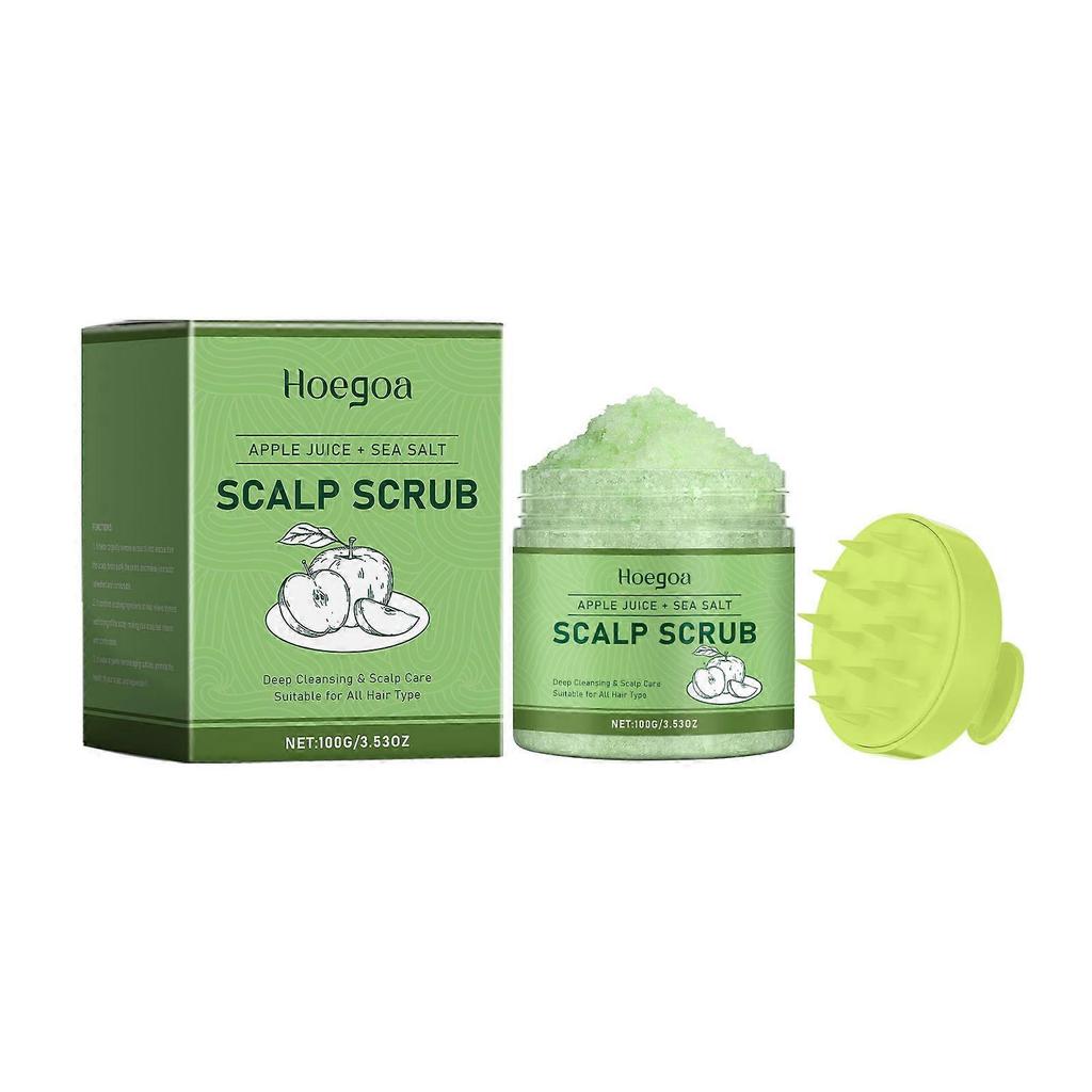 Hoegoa Scalp Care Scrub Sea Salt Hair Wash Cream Oil Control Volumizing Dandruff Removal Smooth Hair Refreshing Scalp Cleanser