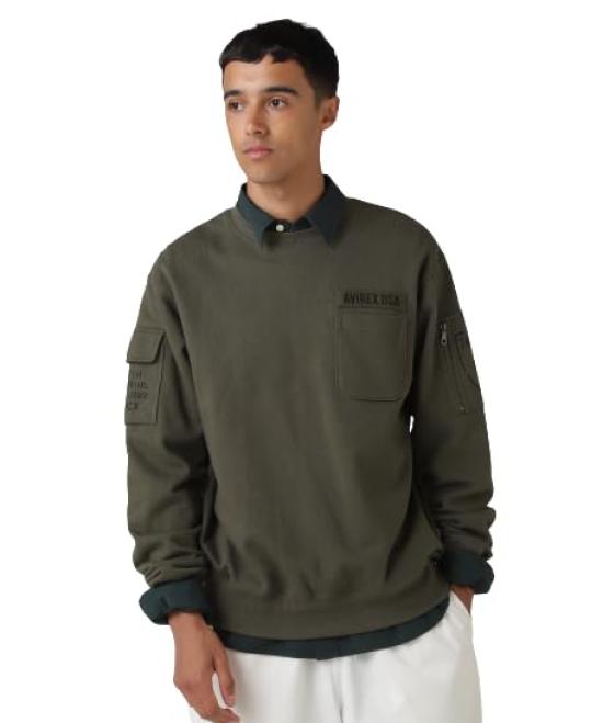 

AVIREX FATIGUE CREWNECK SWEAT 783-3932004 2XL olive