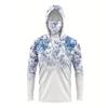 Men's Sunscreen Quick-drying Breathable Printed Fishing Suit with Face Mask Taiwan Fishing Sea Fishing Boat Fishing Luya Fishing Suit