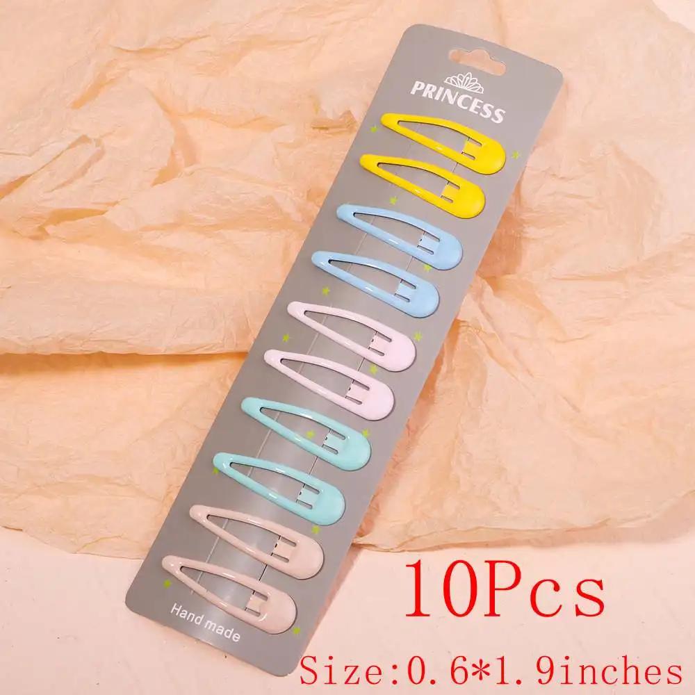 10/30Pcs/Set New Women Girls Cute Colorful Waterdrop Shape Hairpin Sweet Hair Clips Barrettes Slid Clip Fashion Hair Accessories