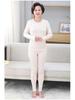 Silk Cashmere Women's Thermal Underwear Set - Round Neck, Suited for Middle-Aged and Elderly