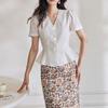 French Bubble Sleeve Blazer Women Summer Fashion Slim Office Short Suit Jacket