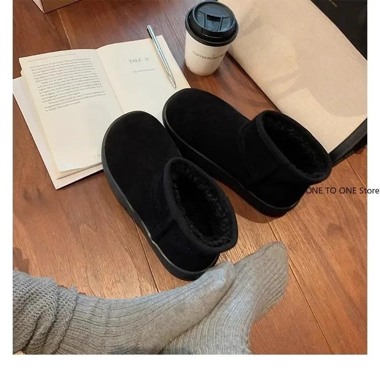 

Модные зимние ботинки Женские короткие ботинки на толстой подошве Хлопковая обувь Нескользящие Зима Новые Студенческие Женские Ботинки 2024 Черные Ботинки Кроссовки на платформе 35 чёрный