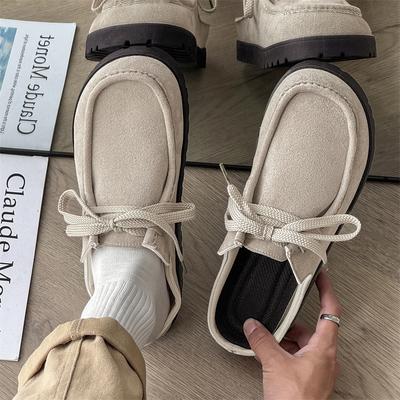 Zapatillas Casuales Marrones de Moda para Hombre Mocasines de Cuero Gamuzado Plataforma Slip-on Zapatos de Conducir para Hombre Calzado Ligero de Ocio para Hombre