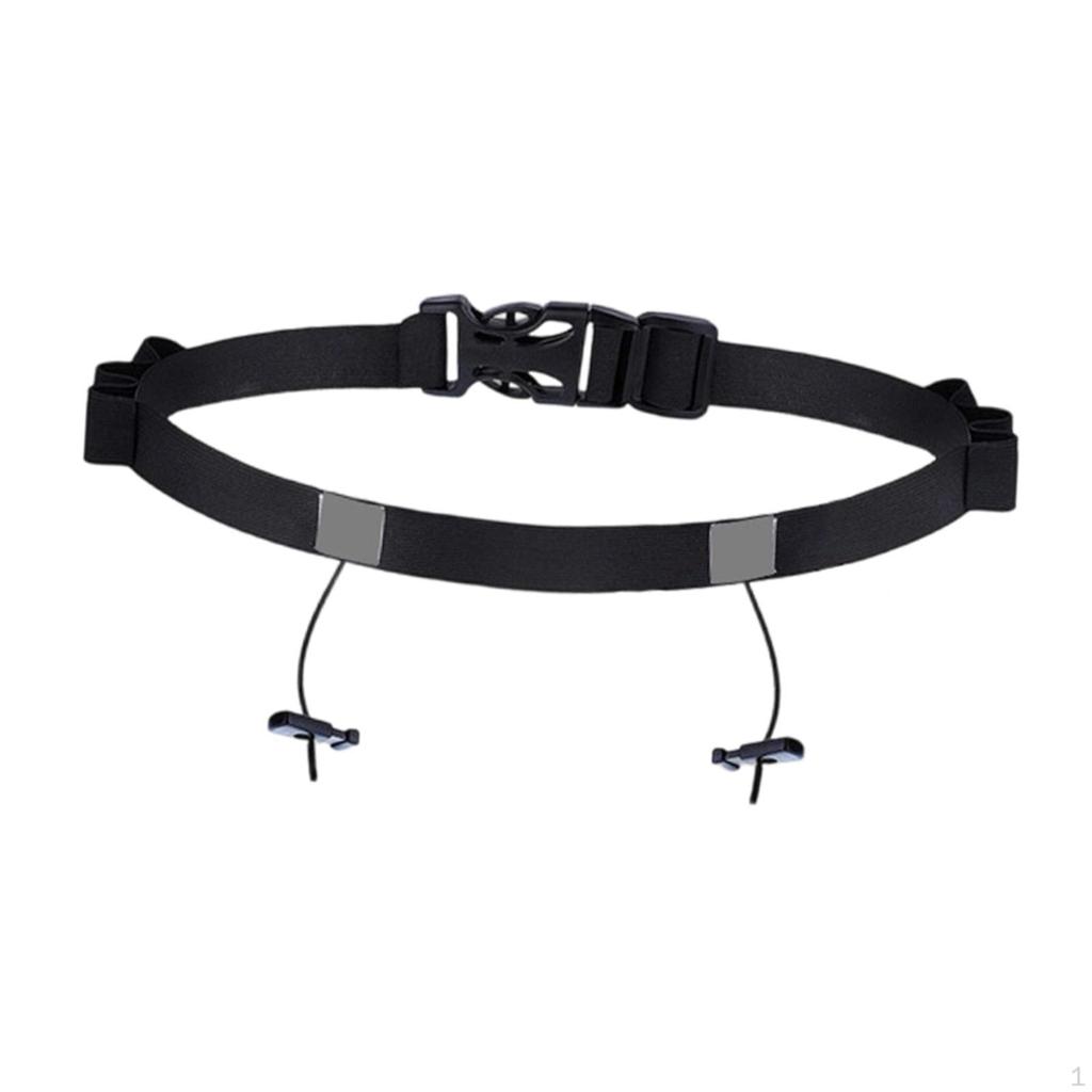 Adjustable Triathlon Number Belt with Loops, 6 Quick Release Food Ideal for Training,
